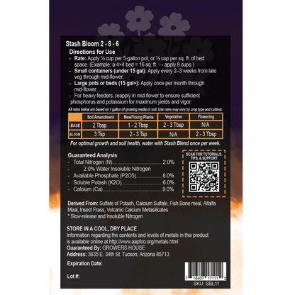 Stash Bloom Back Label