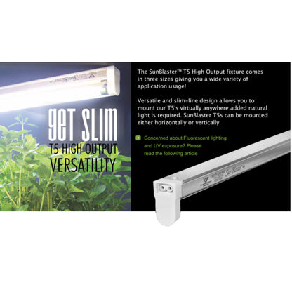 Sun Blaster T5 HO Fluorescent Strip Light versatility
