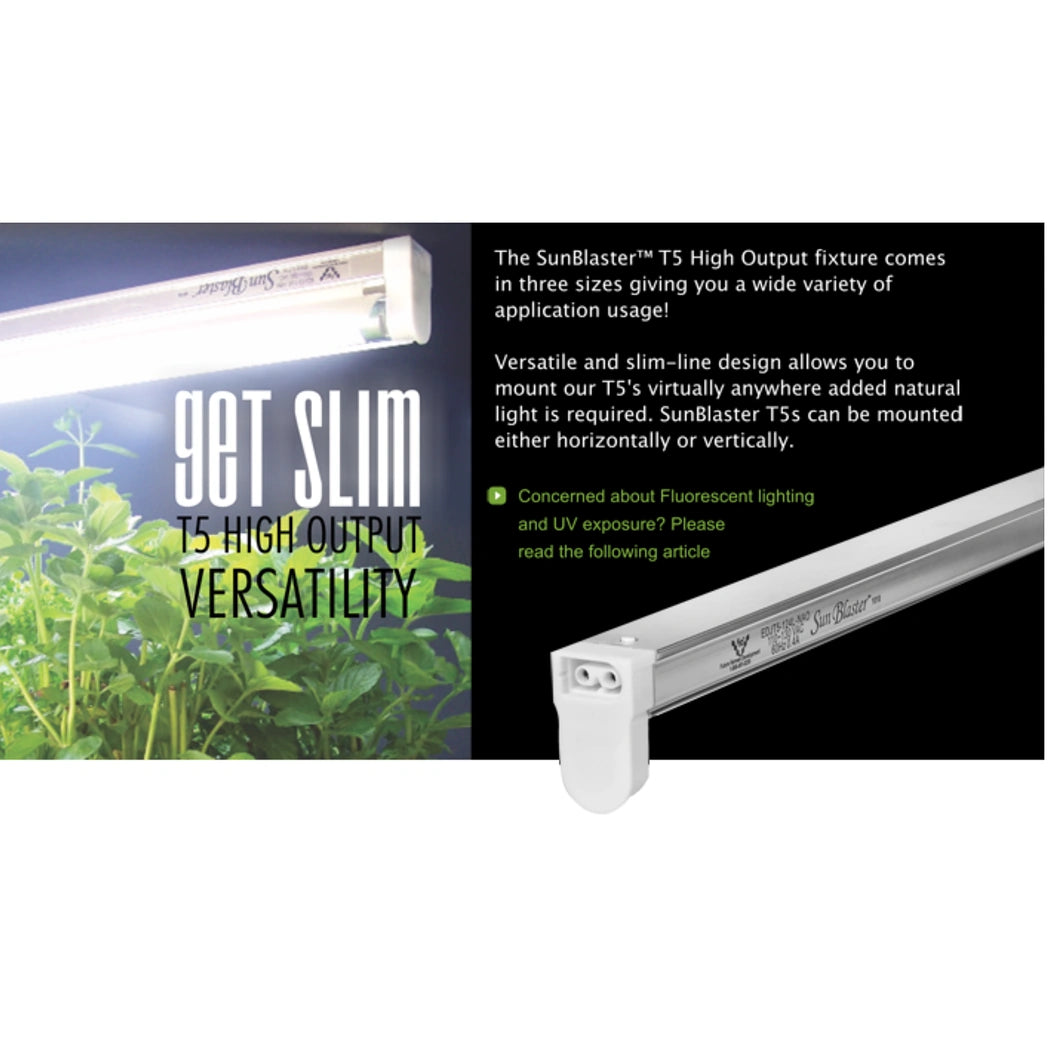 Sun Blaster T5 HO Fluorescent Strip Light versatility