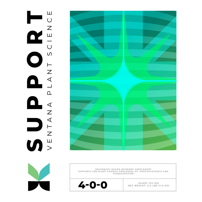 Ventana Plant Science - Support 4-0-0 (Cal-Mag + Secondary Macros) - Front Label