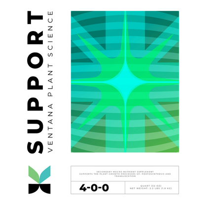 Ventana Plant Science - Support 4-0-0 (Cal-Mag + Secondary Macros) - Front Label