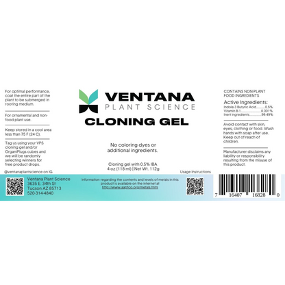 Ventana Plant Science Cloning Gel label