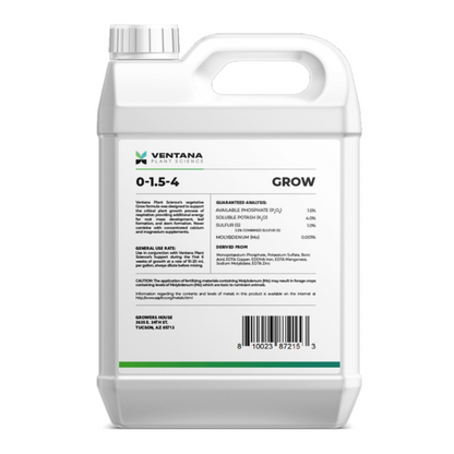 Ventana Plant Science Grow back view