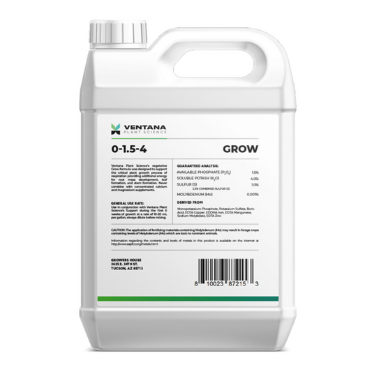 Ventana Plant Science Grow back view