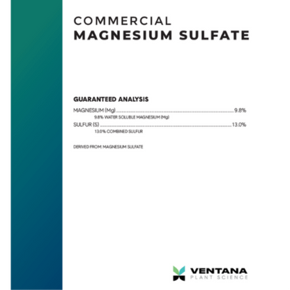 Ventana Plant Science Magnesium Sulfate label