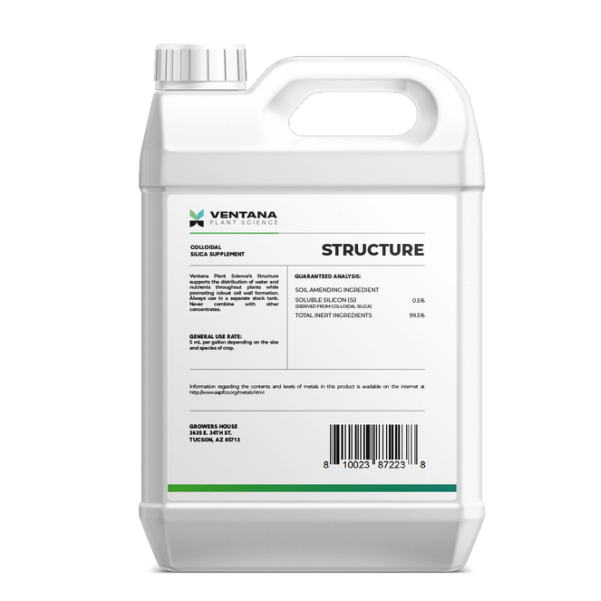 Ventana Plant Science Structure back view