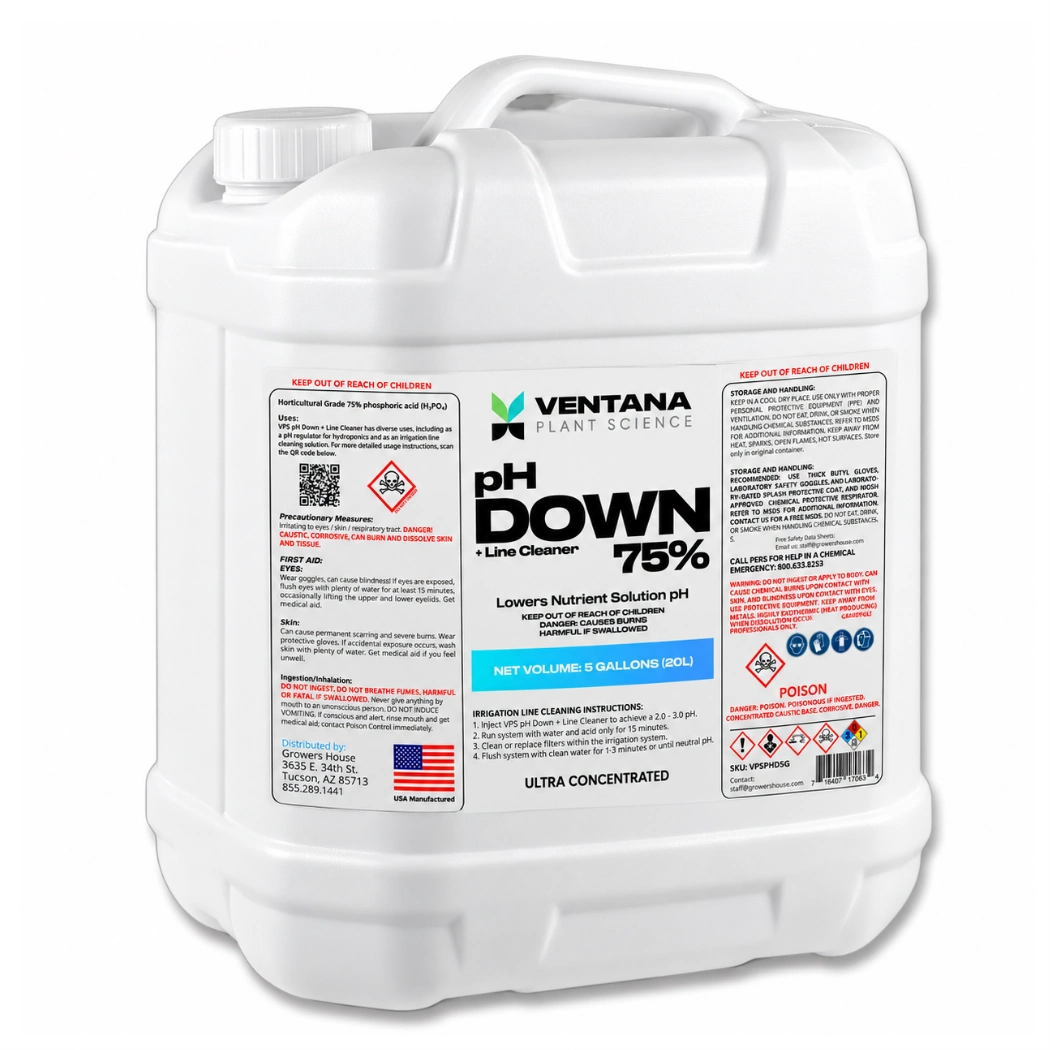 Ventana Plant Sciencie VPS ph down 5 gallon jerry can