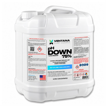 Ventana Plant Sciencie VPS ph down 5 gallon jerry can