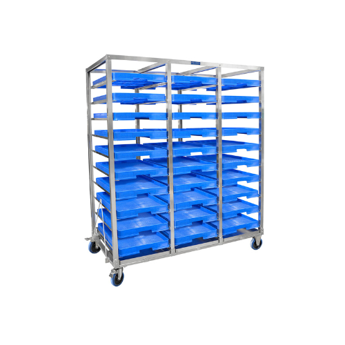 Wachsen Drying Cart DC-30 SS304 w 30 POLYPROPYLENE BLUE DRYING PANS main image