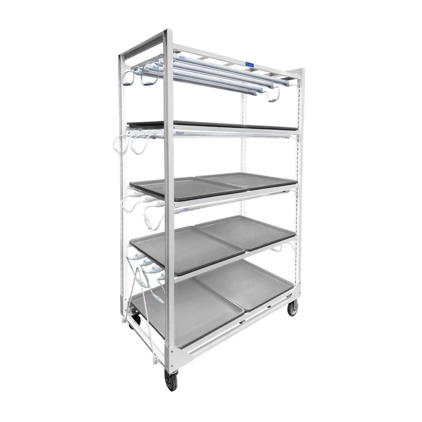 Wachsen cloning Cart Galvanaized monting structure with led lights