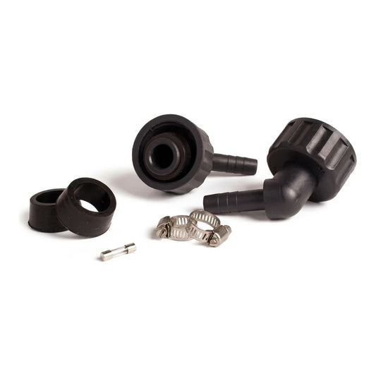 Active Aqua 1/2 inch chiller fitting kit for AACH25, AACH25HP, AACH50 and AACH50HP with barbed elbows and hose clamps