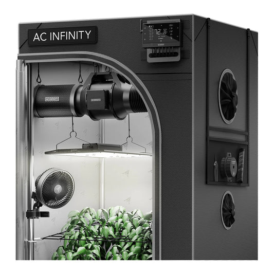 AC Infinity 2x4 grow tent kit AC-PKB24 with CLOUDLAB 642 tent, 6 in inline fan, carbon filter and 220W LED