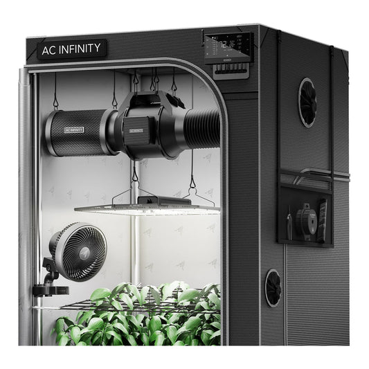 AC Infinity 3x3 grow tent kit AC-PKB33 with CLOUDLAB 733 tent, 6 in inline fan, carbon filter and 260W LED