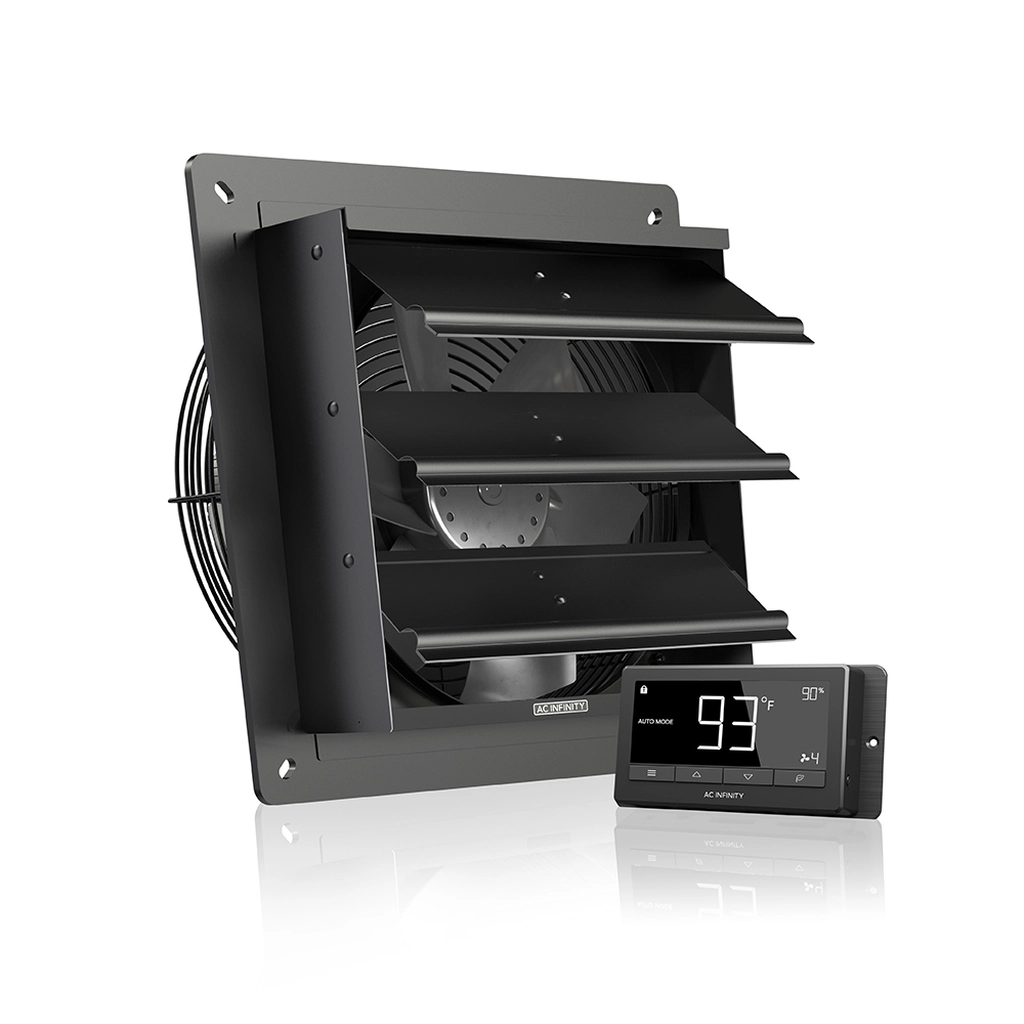 AC Infinity AIRLIFT T-Series, Shutter Exhaust Ventilation Fan with Temperature and Humidity Controller