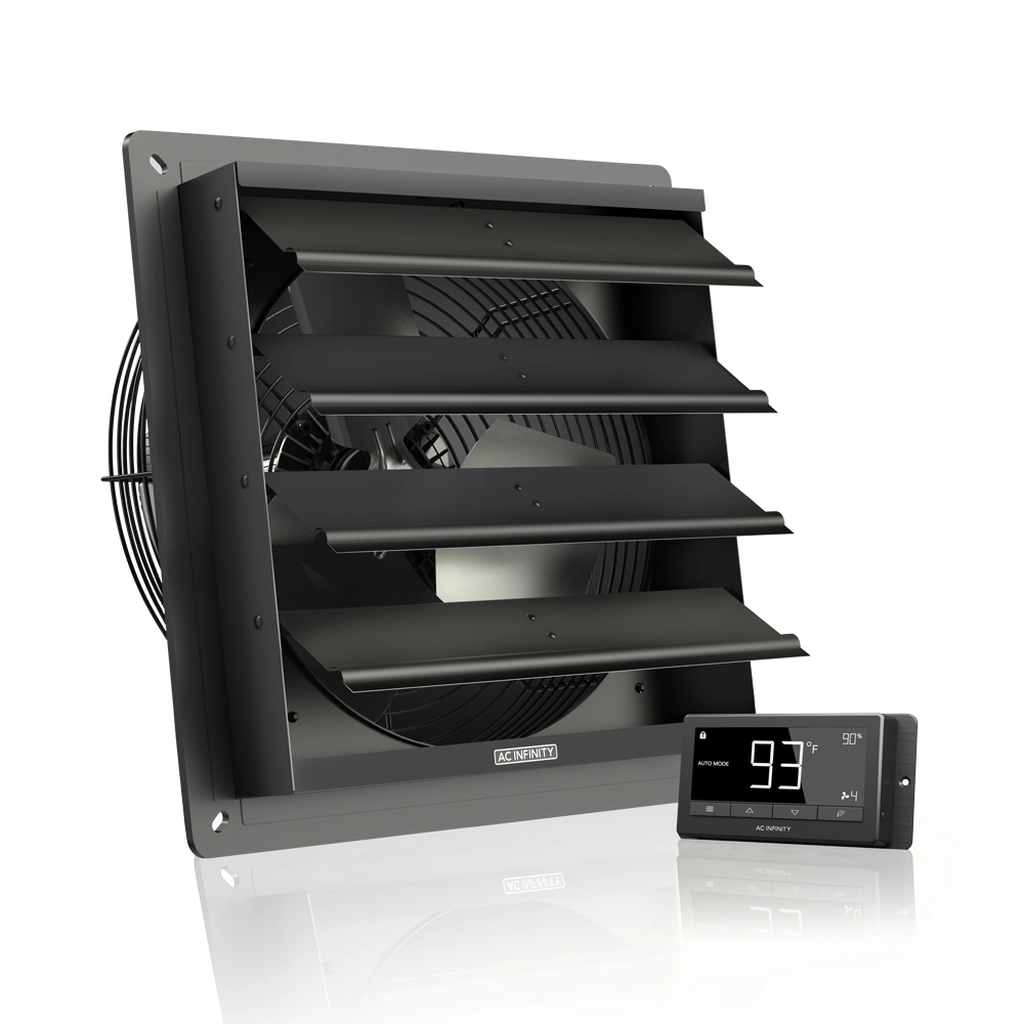 AC Infinity AIRLIFT T-Series, Shutter Exhaust Ventilation Fan with Temperature and Humidity Controller