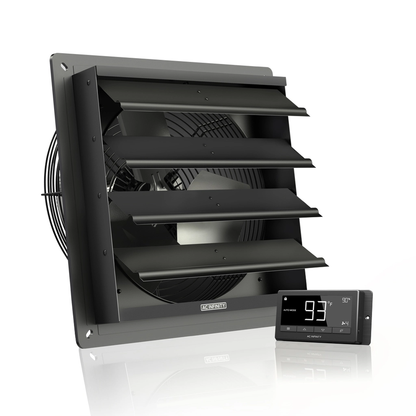 AC Infinity AIRLIFT T-Series, Shutter Exhaust Ventilation Fan with Temperature and Humidity Controller