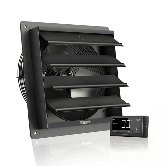AC Infinity AIRLIFT T-Series, Shutter Exhaust Ventilation Fan with Temperature and Humidity Controller