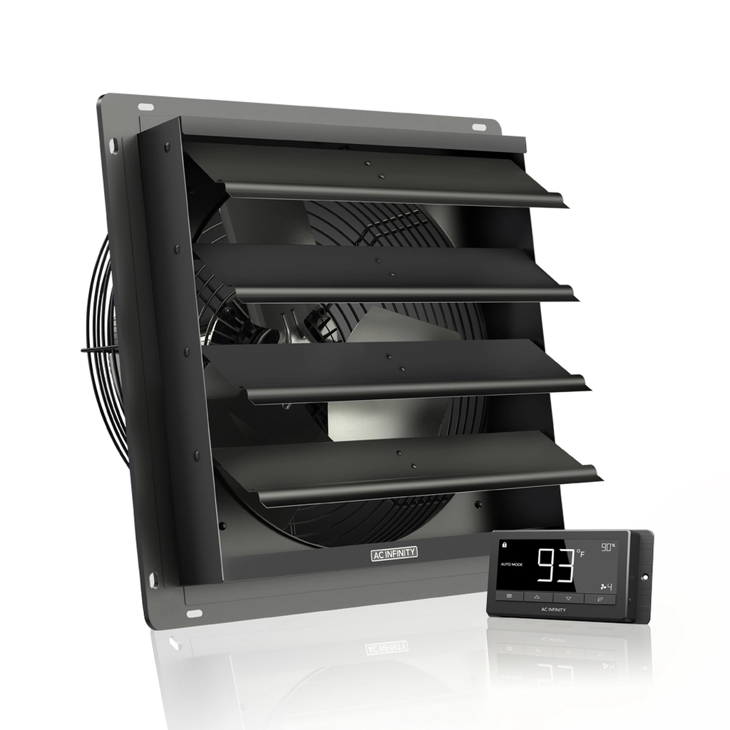 AC Infinity AIRLIFT T-Series, Shutter Exhaust Ventilation Fan with Temperature and Humidity Controller
