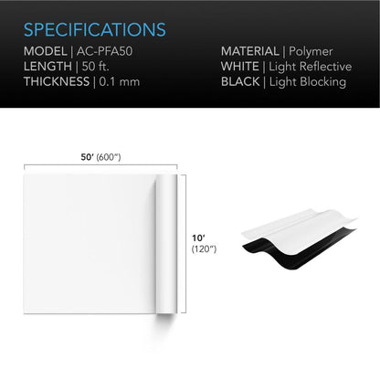 10 X 50 Ft. Dual-Colored Panda Film