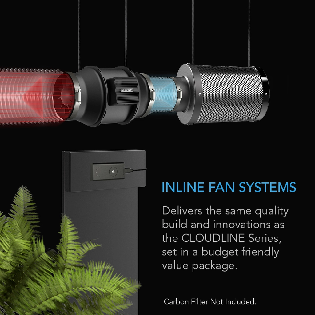 AC Infinity Cloudline Lite A4 Inline Fan Systems