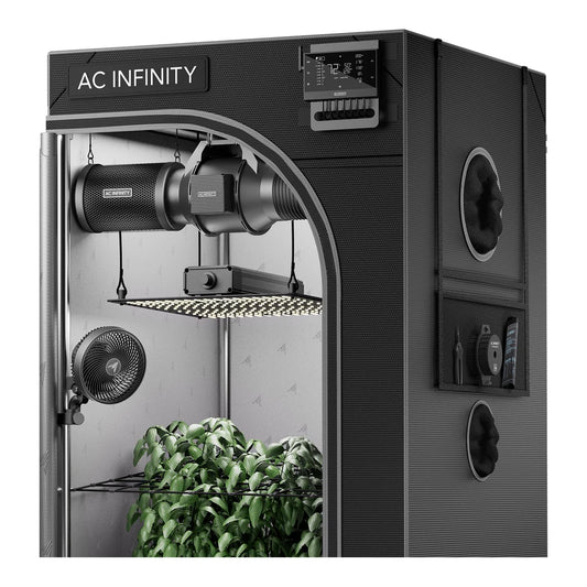AC Infinity Compact 2x2 grow tent kit AC-PKA22 with CLOUDLAB 422 tent, inline fan, carbon filter and IONBOARD S22 LED