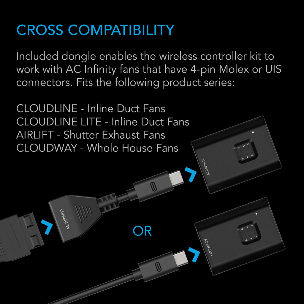 AC Infinity Controller 63 Wireless Controller Cross Compatibility