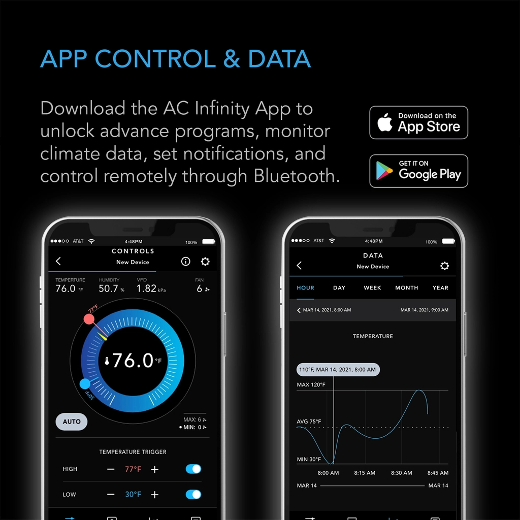 AC Infinity Controller 69 APP Control and Data