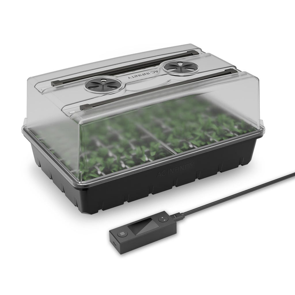 AC Infinity Humidity Dome, Germination Kit With LED Grow Light Bars, 5x8 Cell Tray Main Image