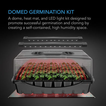 Germination Kit With Seedling Mat And LED Grow Light Bars