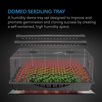 Germination Kit With Seedling Mat And LED Grow Light Bars