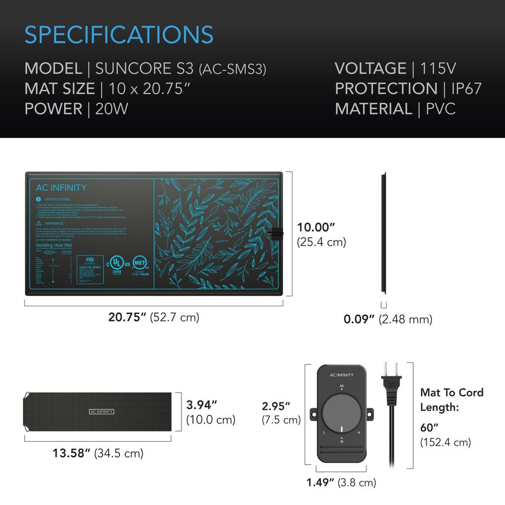 Seedling Heat Mat With Heat Controller