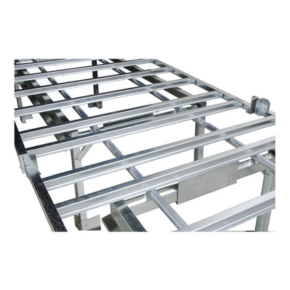 Active Aqua 4' X 8' Rolling Bench System - bench top grid, close view