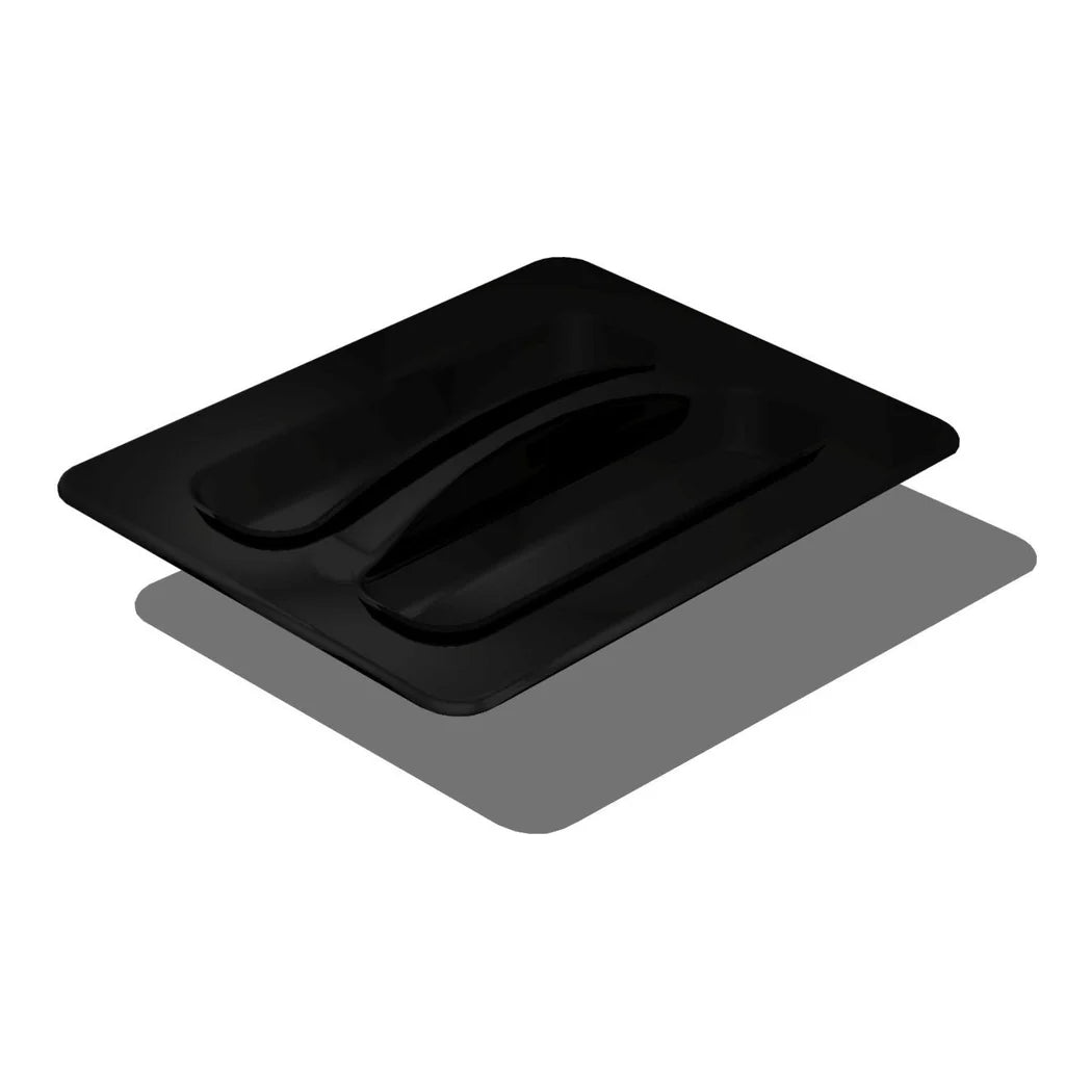 Active Aqua black reservoir port hole cover with twin recessed handles, fits all reservoir sizes