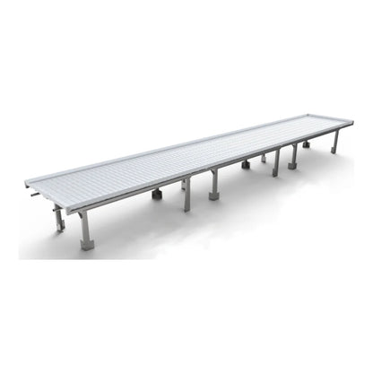 Active Aqua Infinity Tray Center 4 ft x 4 ft rolling bench tray on a metal stand