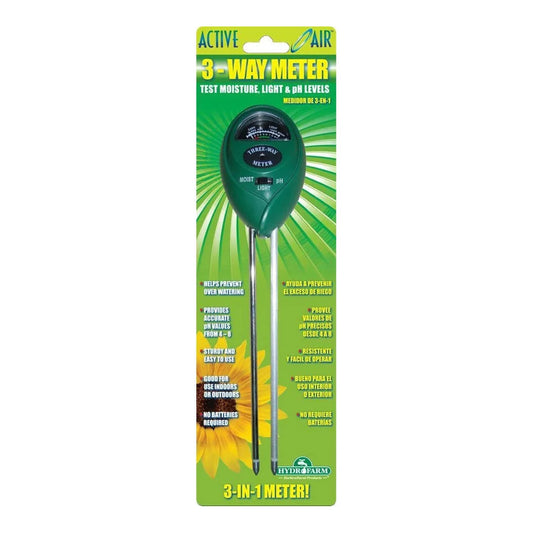 Active Air 3-way meter probe inserted in a potted plant