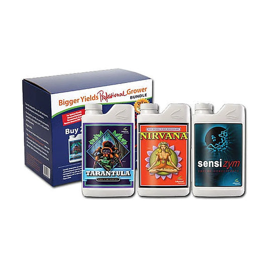 Advanced Nutrients Bigger Yields Professional Grower bundle with Tarantula, Nirvana and Sensizym 1 L bottles