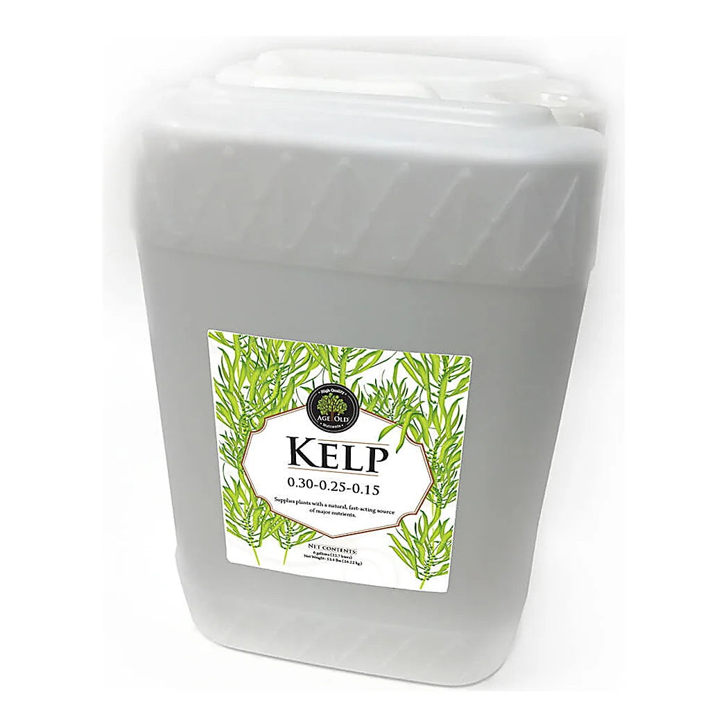 Age Old Kelp 0.30-0.25-0.15 liquid seaweed fertilizer, 6 gallon container