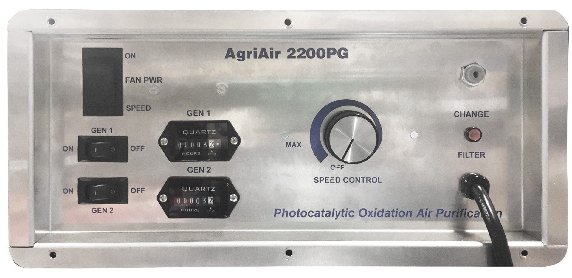 Agriair 2200 PG Purifier With HEPA And Ionic Oxidation Technology Control Panel