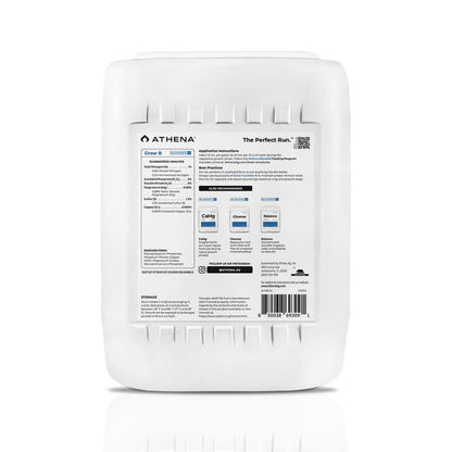 Athena Blended - Grow B (1-3-5) - 55 Gallon Back of Bottle