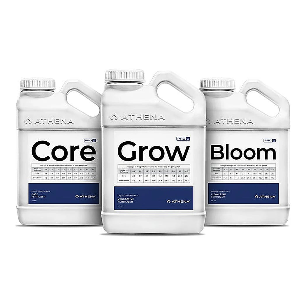 Athena Pro 2 lb mix kit with Core, Grow and Bloom 1 gallon mixing jugs