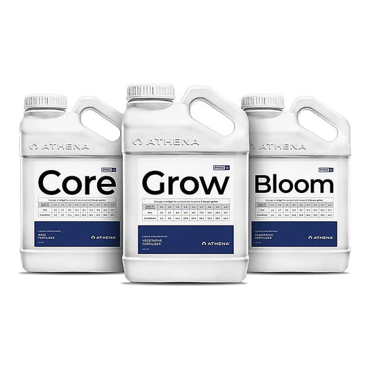 Athena Pro 2 lb mix kit with Core, Grow and Bloom 1 gallon mixing jugs