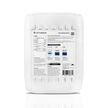 Athena Pro - Fade - 5 Gallon Back Label