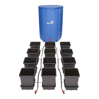 AutoPot 12Pot gravity-fed watering system with twelve 3.9 gal pots and 60 gal FlexiTank