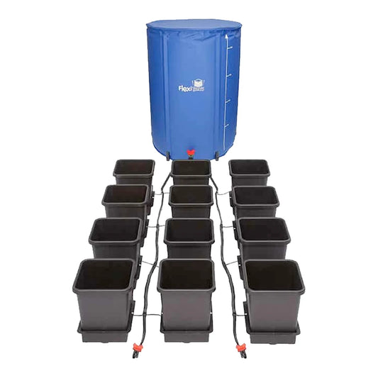 AutoPot 12Pot gravity-fed watering system with twelve 3.9 gal pots and 60 gal FlexiTank