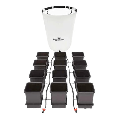 AutoPot 12Pot system with white 60 gal FlexiTank Pro and 3.9 gal pots