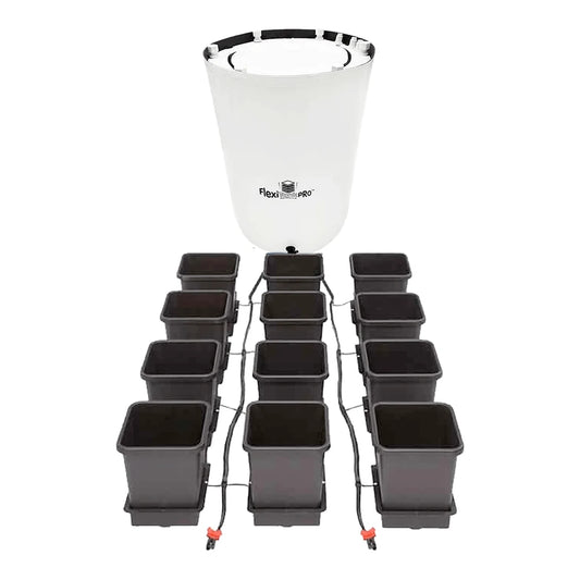 AutoPot 12Pot system with white 60 gal FlexiTank Pro and 3.9 gal pots