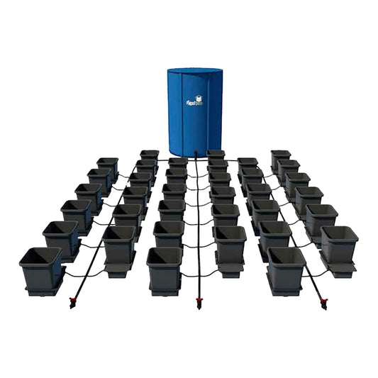 AutoPot 36Pot gravity-fed watering system with 36 x 3.9 gal pots and 105 gal FlexiTank