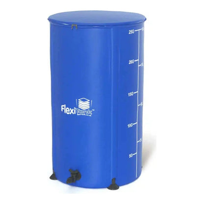 AutoPot 25 gallon FlexiTank side view showing the drain outlet