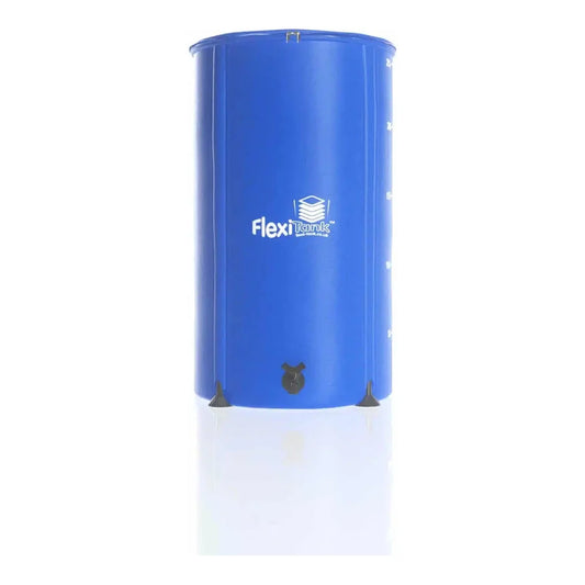 AutoPot FlexiTank collapsible reservoir, 25 gallon, blue with litre graduations