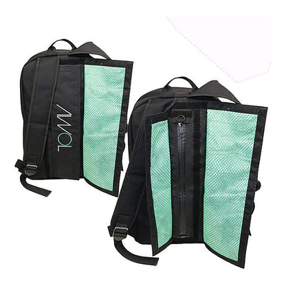 AWOL large all weather odor lock backpack, front and back views